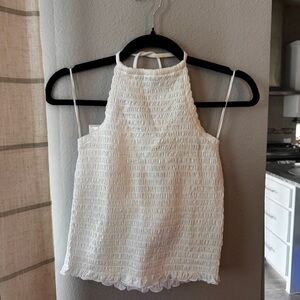 Old Navy White Halter Blouse